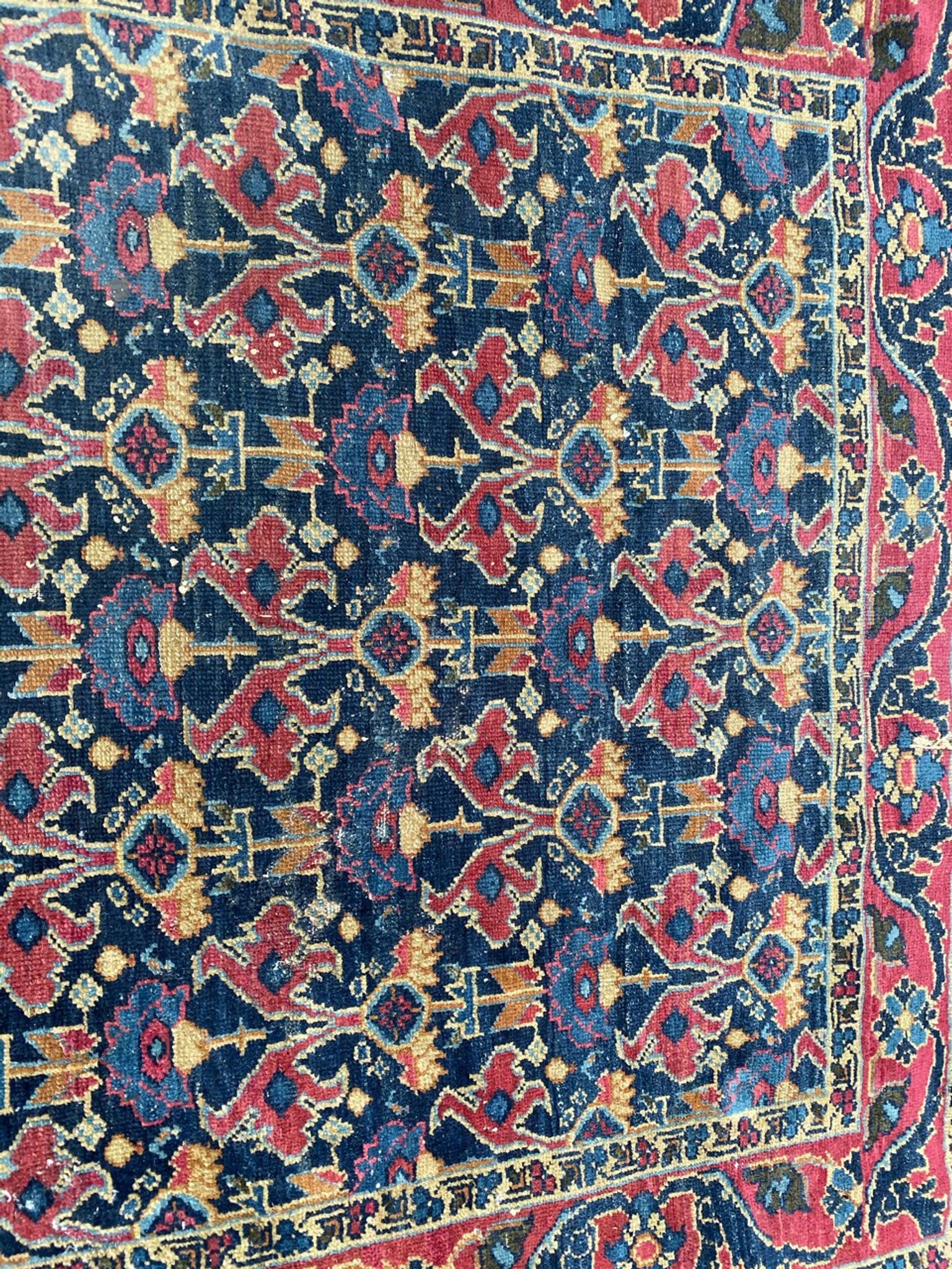 Ancient Persian mahal carpet 102x162 cm