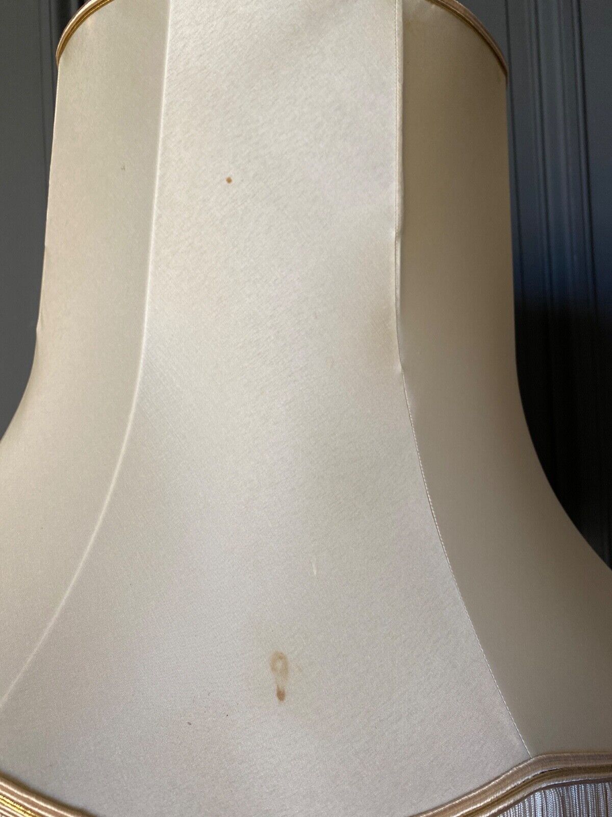 Porcelain lamp of bayeux floral decoration nineteenth with lampshade