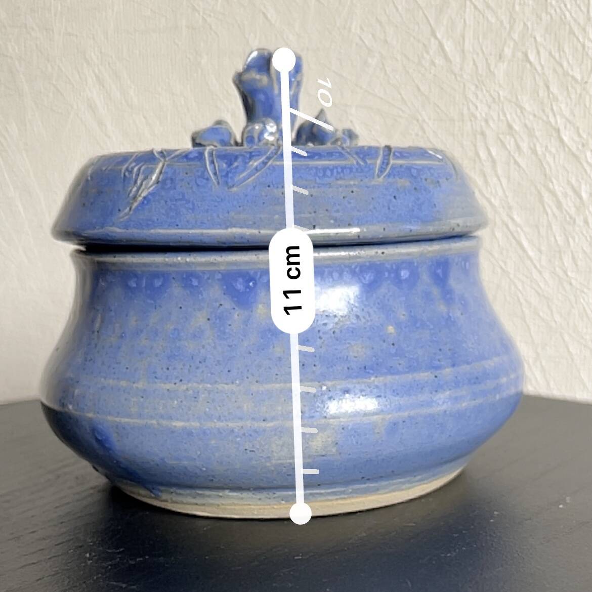 Blue ceramic candy dish – vintage handcrafted piece