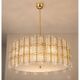 Contemporary Modern Italian “Tropical” Murano Glass Gold Round Chandelier