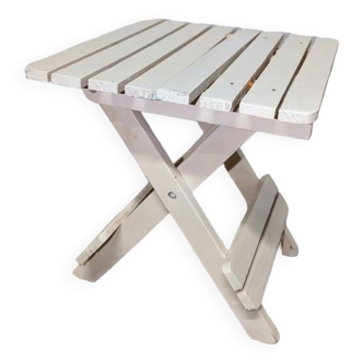 Small folding wooden stool