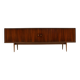 Grand buffet en palissandre à portes tambour, signé Oswald Vermaercke pour V-Form.