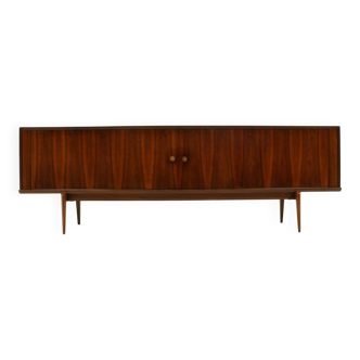 Grand buffet en palissandre à portes tambour, signé Oswald Vermaercke pour V-Form.