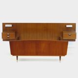 Vintage mid century double bed bedroom set in teak with nightstands