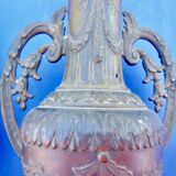 Cassolettes pair of vases candle holder regule bronze marble pendulum trim nineteenth n°1