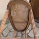 Antique caned bench