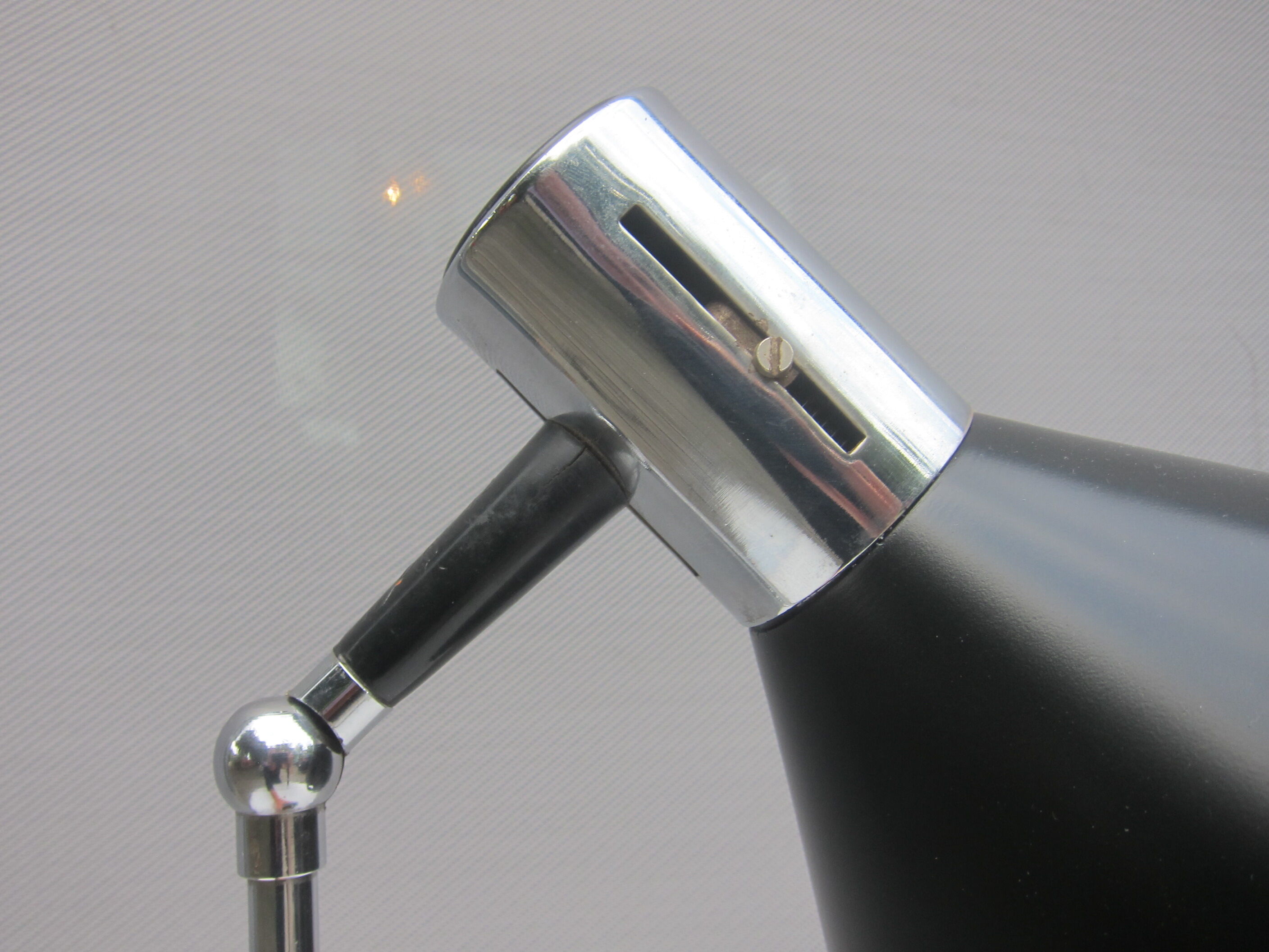 Desk lamp 1970 black and chrome