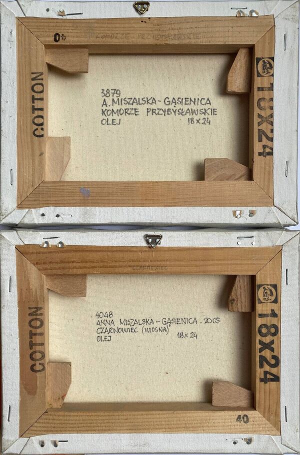 Pendant de tableaux hst ''paysage'' par anna miszalska-gąsienica (1962)