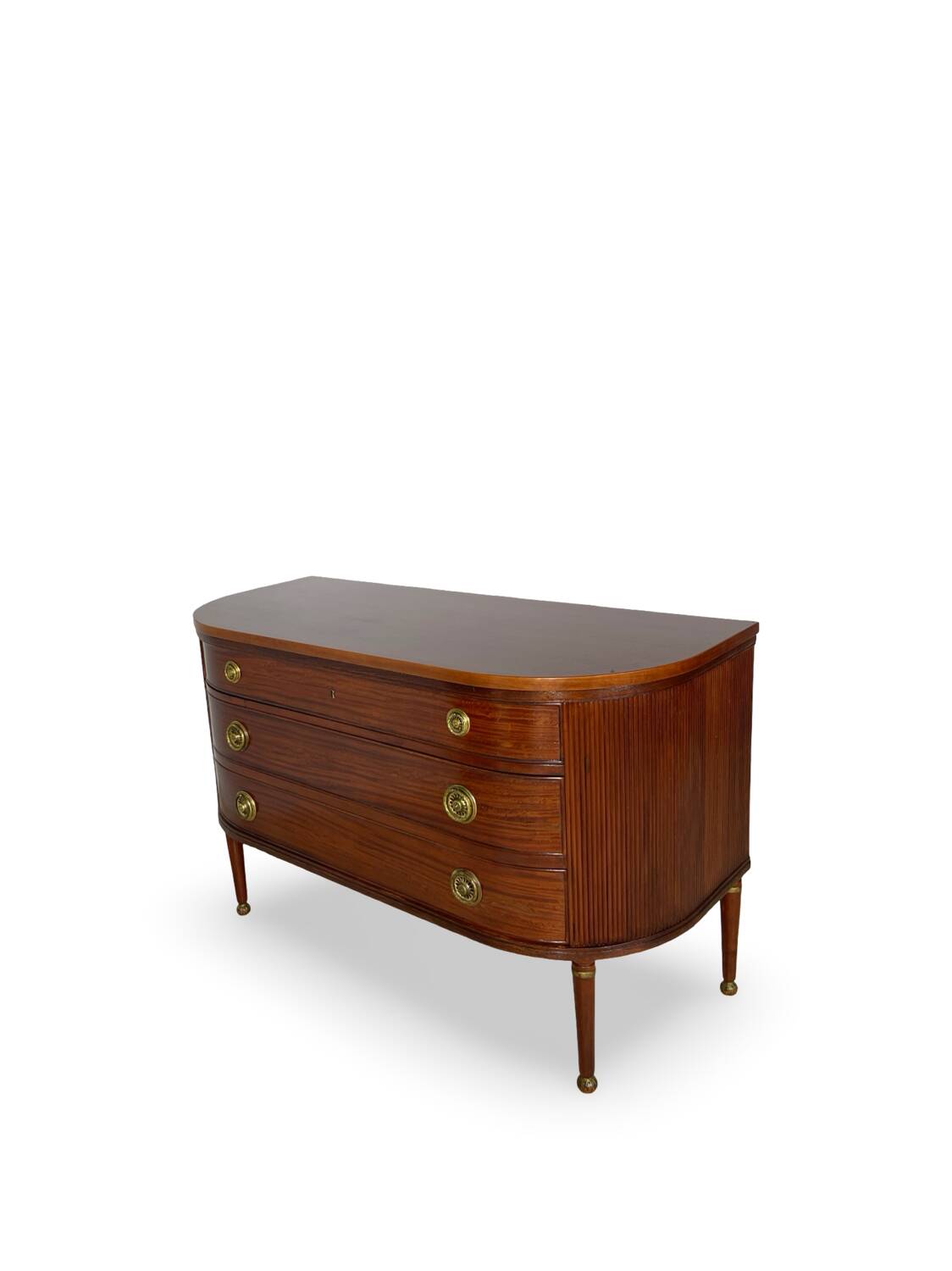 Large half-moon shaped chest of drawers/hall console, 1930s/1940s.