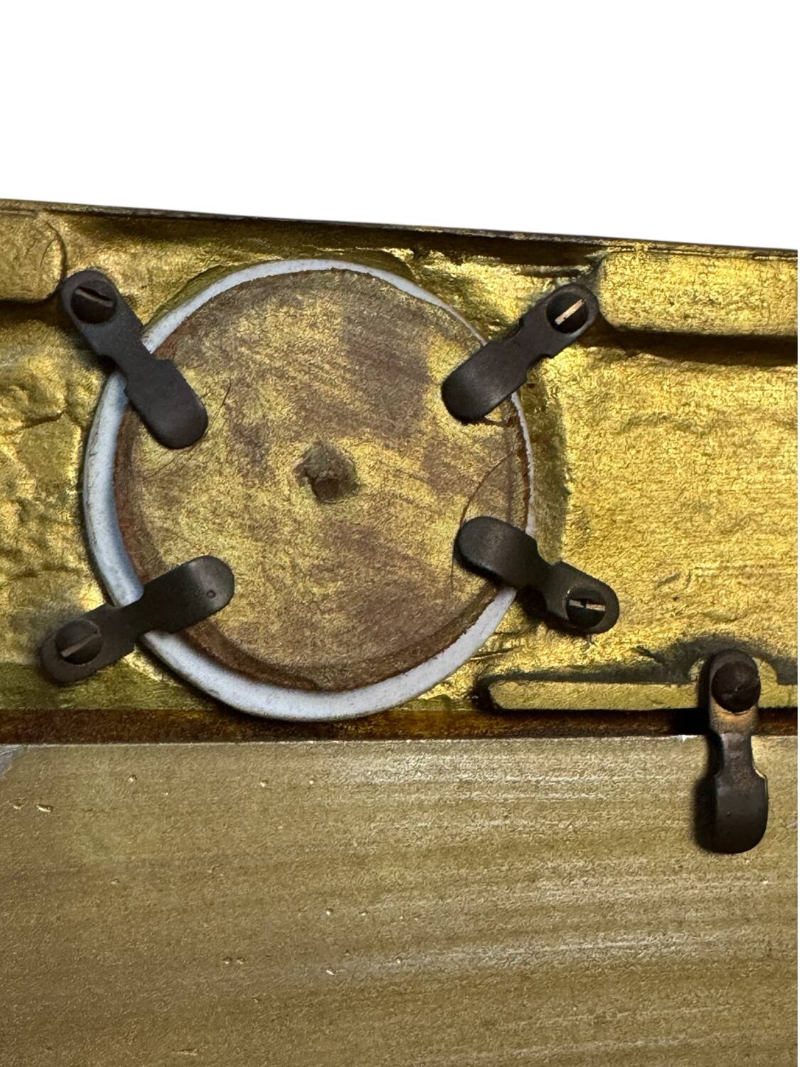 Bronze and Porcelain Mirror from Paris, 1950s