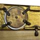 Bronze and Porcelain Mirror from Paris, 1950s