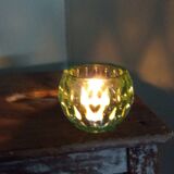 Bougeoir photophore verre vert