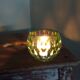 Green glass tealight holder