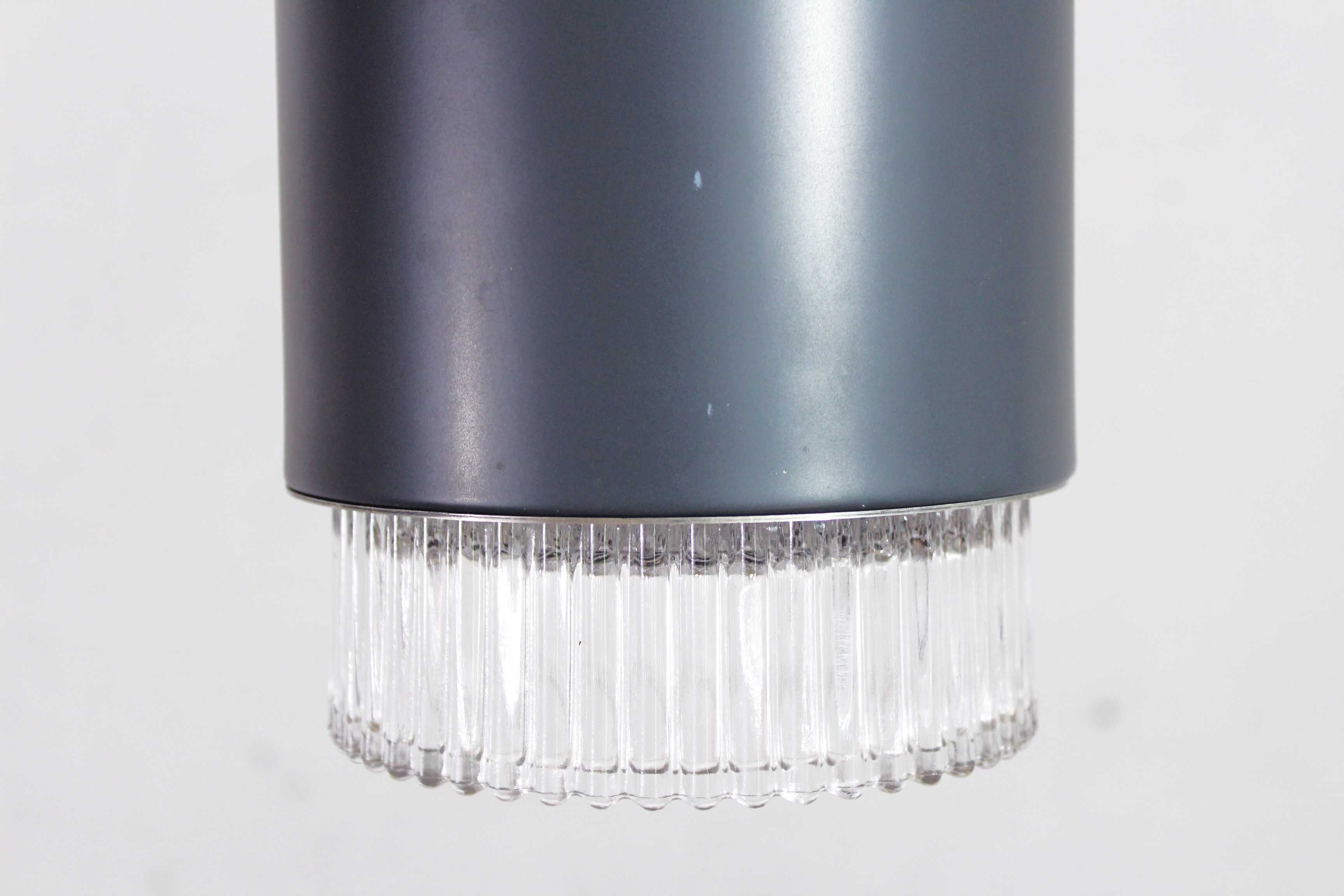 Willa suspension lamp in glass and metal