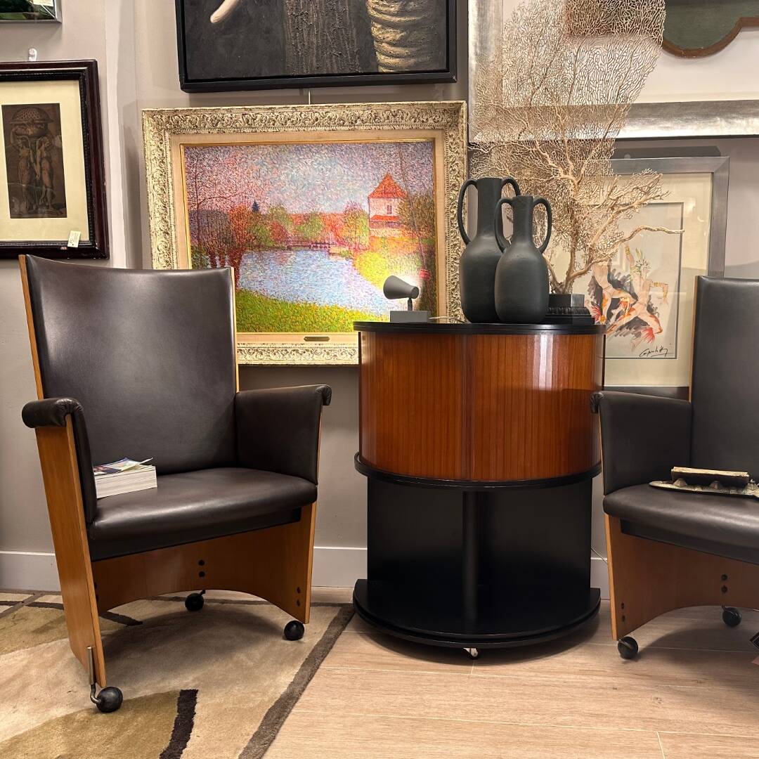 Pareja Sillones “Incontro 5080” Massimo & Lella Vignelli para Bernini, 1991 – Italia