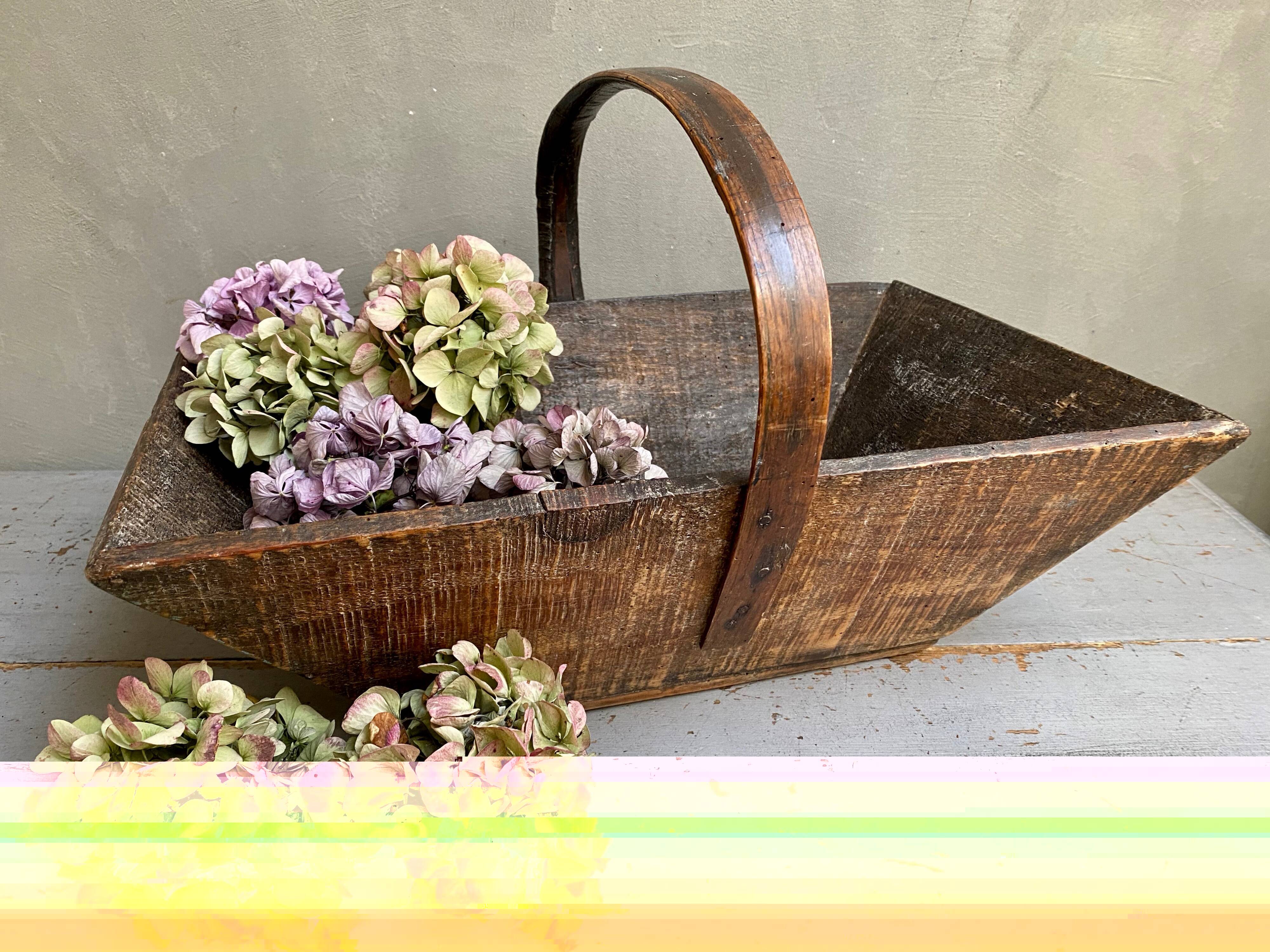 Wooden picking basket