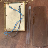 Pair of Italian smoked glass wall lights 1970