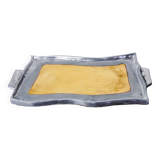 Brutalist pocket emptier by Leopold, bronze and aluminum 1970, Spain