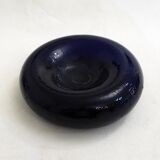 Cobalt blue "tyre" catchall in glass