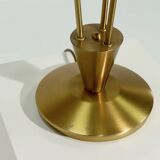 Lampe de table en laiton brossé et verre, Allemagne, années 1970