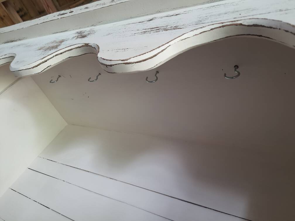 White patinated oak shelf