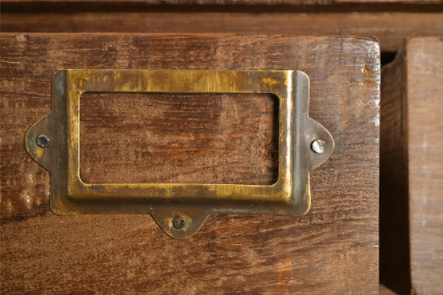 Antique teak storage cabinet with 40 drawers