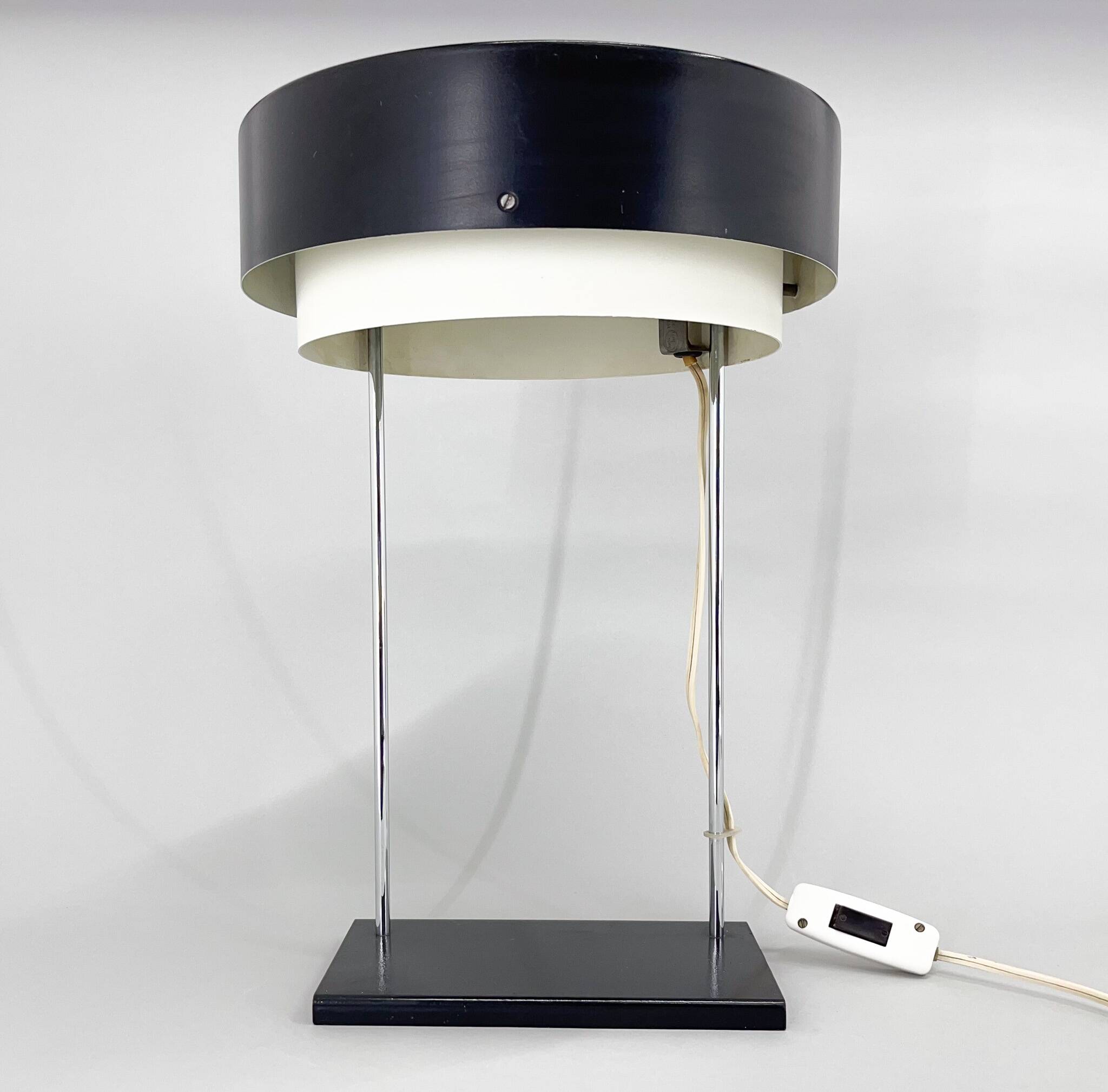 Rare Midcentury Table Lamp by Josef Hůrka for Napako, Marked