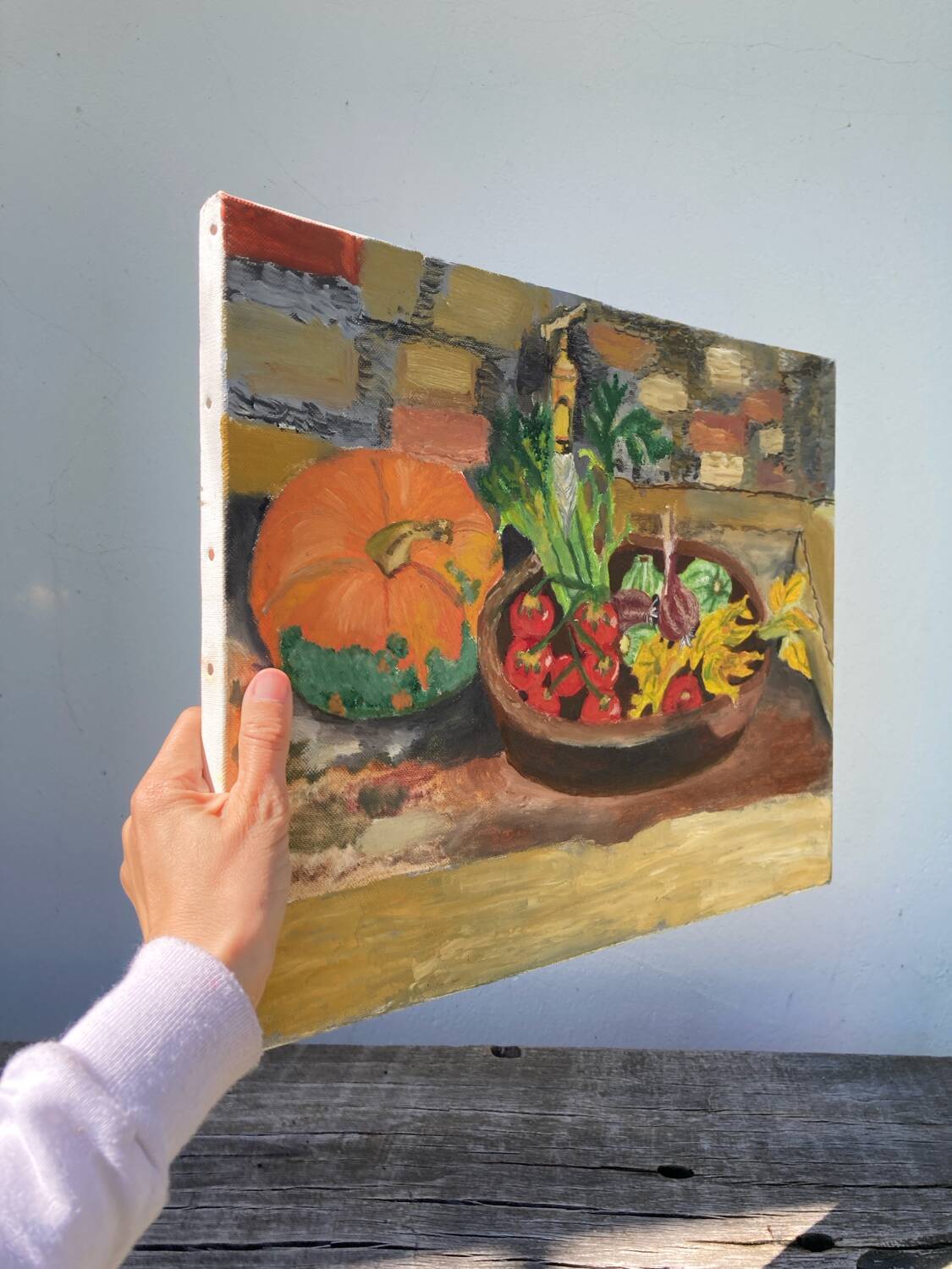 Still life painting oil on canvas