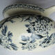 Superb toilet broc "joufflu" signed Gien blue-grey model: the hawthorns