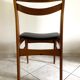 Set de 5 chaises scandinaves teck et skaï