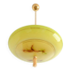Vintage art deco yellow opaline basin pendant light