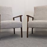 Pair of vintage beech armchairs from the 50s/60s