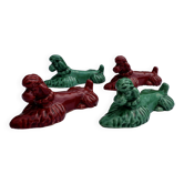 4 knife holders in the shape of poodles