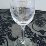 Set of 6 crystal glasses and a carafe