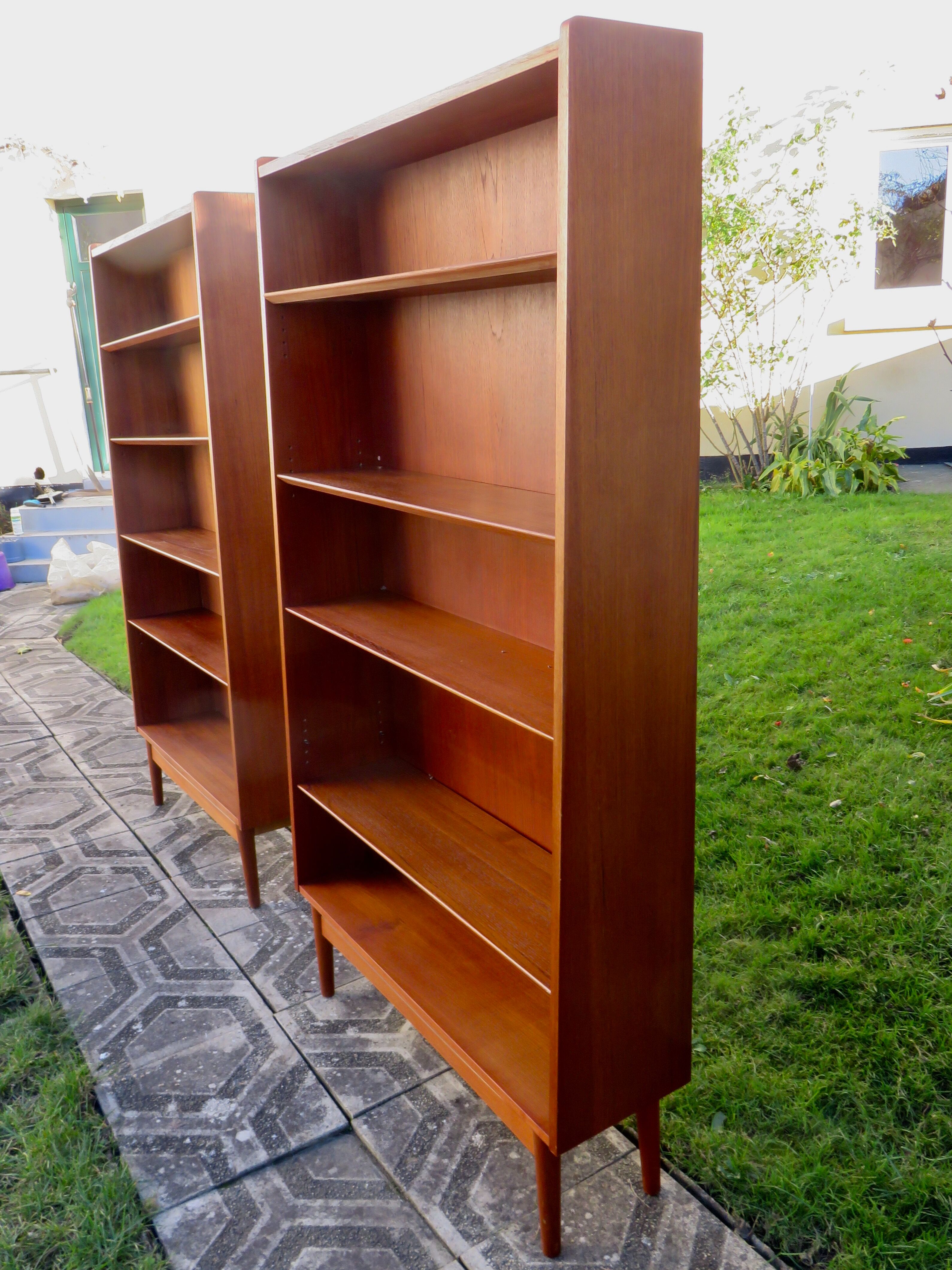 Pair of teak bookcases by Johannes Sorth. Denmark 1960