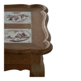 Modern Danish coffee table/console in oak with tiled top, Frits Henningsen, 1950s.