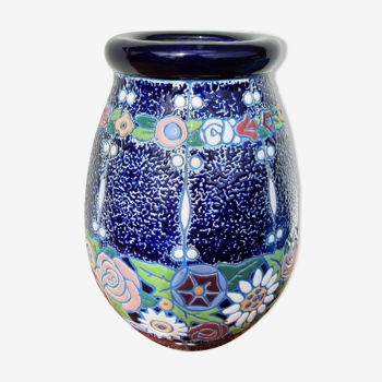 Large earthenware vase Amphora Czechoslovakia