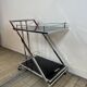 Vintage "Z-Line" Chrome and Smoked Glass Side Table 2000s