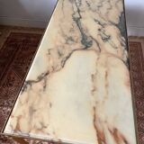 Vintage coffee table in marble and gold-tone metal