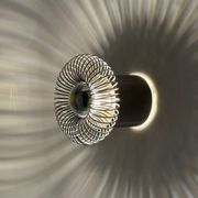 Applique spirale chromée Philippe Rogier pour Oxar France années 70