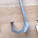Set of 3 aluminum wall hooks 1960