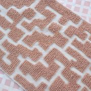 Dark beige Berber hallway rug with modern reliefs