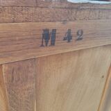 1930 Art Deco sideboard with floral motifs and marble top
