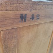 1930 Art Deco sideboard with floral motifs and marble top
