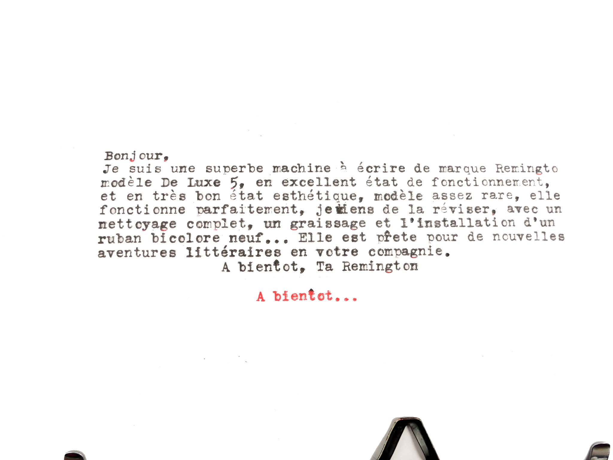 Remington typewriter model 5, 1938