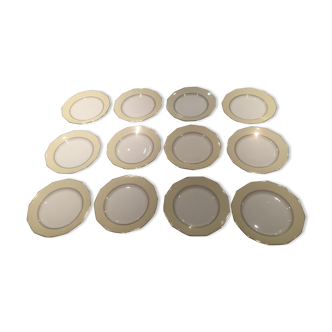 12 dessert plates 'limoges'