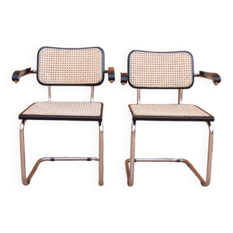 Paire de fauteuils Cesca B64 de Marcel Breuer