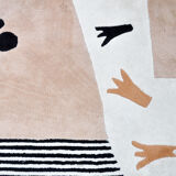 Vintage Handwoven Rug with Abstract Design, 1980s