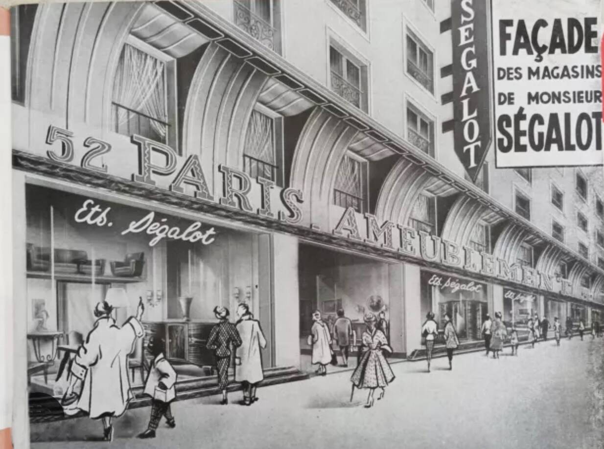 Daybed or two-seater sofa, shelf designed by Maison Sergalot, Paris, 1957