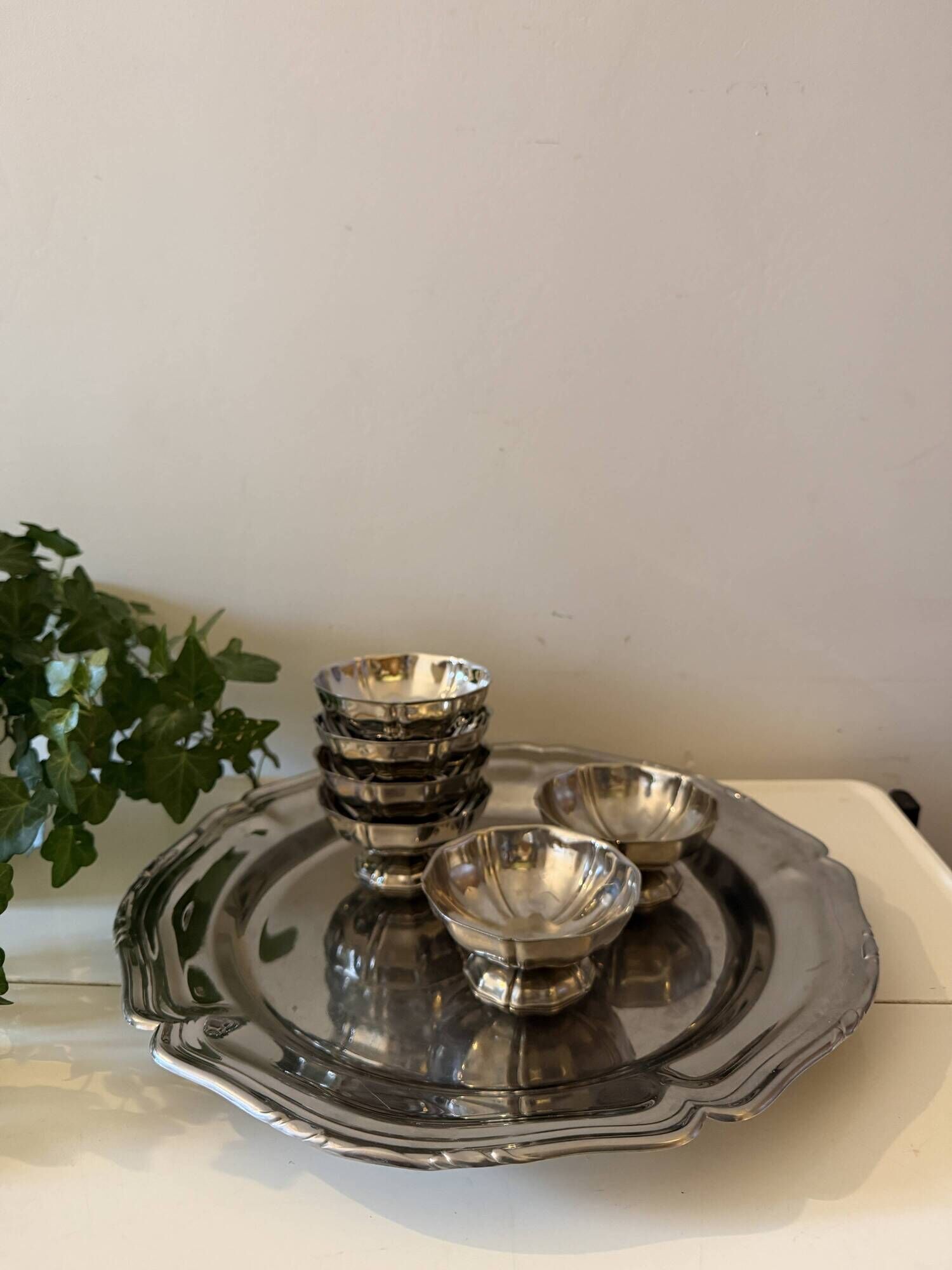 Set van 6 chrome coupes met schaal